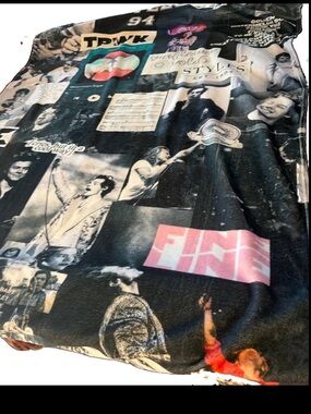 Harry Styles TPWK Collage Soft Fleece Throw Blanket 56” X 49”Fine Line Adore You